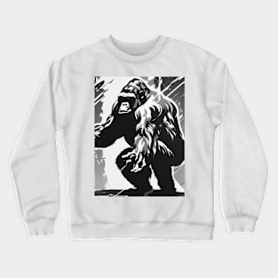 Gorilla Shadow Silhouette Anime Style Collection No. 169 Crewneck Sweatshirt